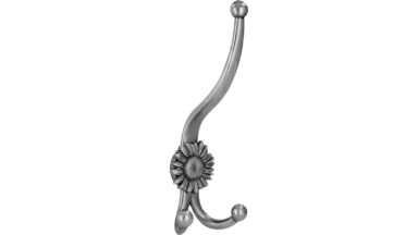 Haken Wiehl Druckguss altsilberfarbig - 187 mm lang vor weißem Hintergrund