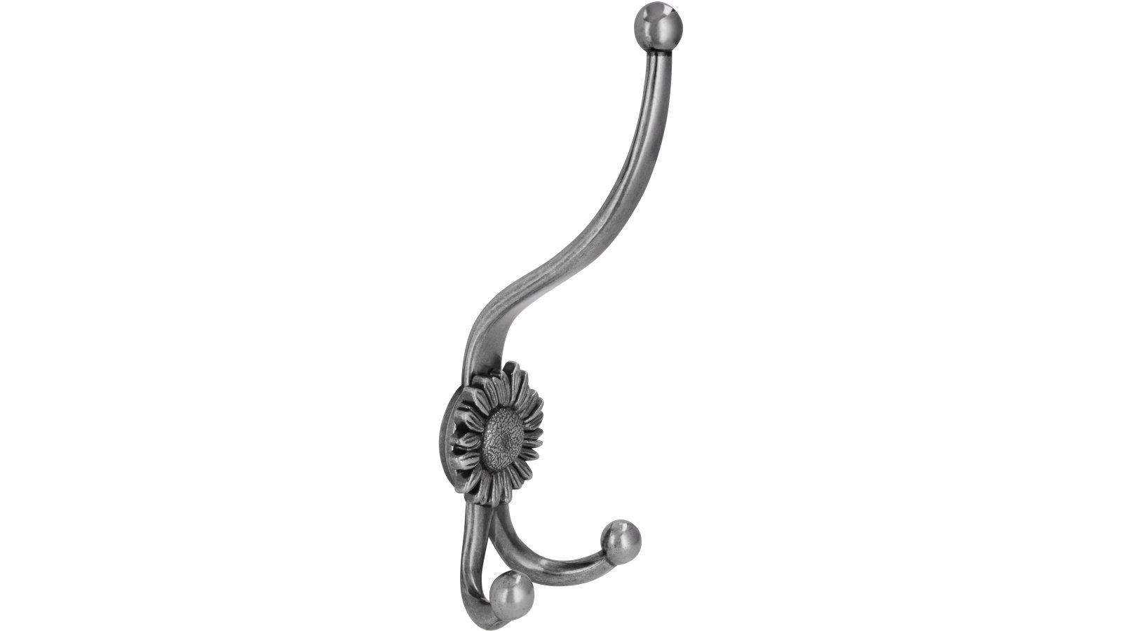 Haken Wiehl Druckguss altsilberfarbig - 187 mm lang  vor weißem Hintergrund