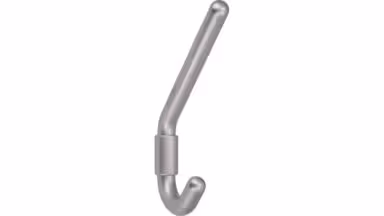 Haken Wolfsburg Kunststoff metallisiert nickel - 160 mm lang  vor weißem Hintergrund