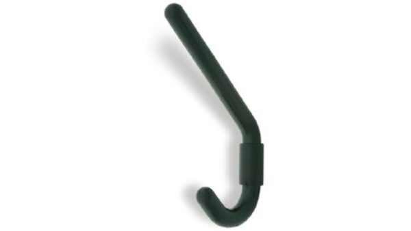 Haken Wolfsburg Kunststoff schwarz-braun - 160 mm lang  vor weißem Hintergrund