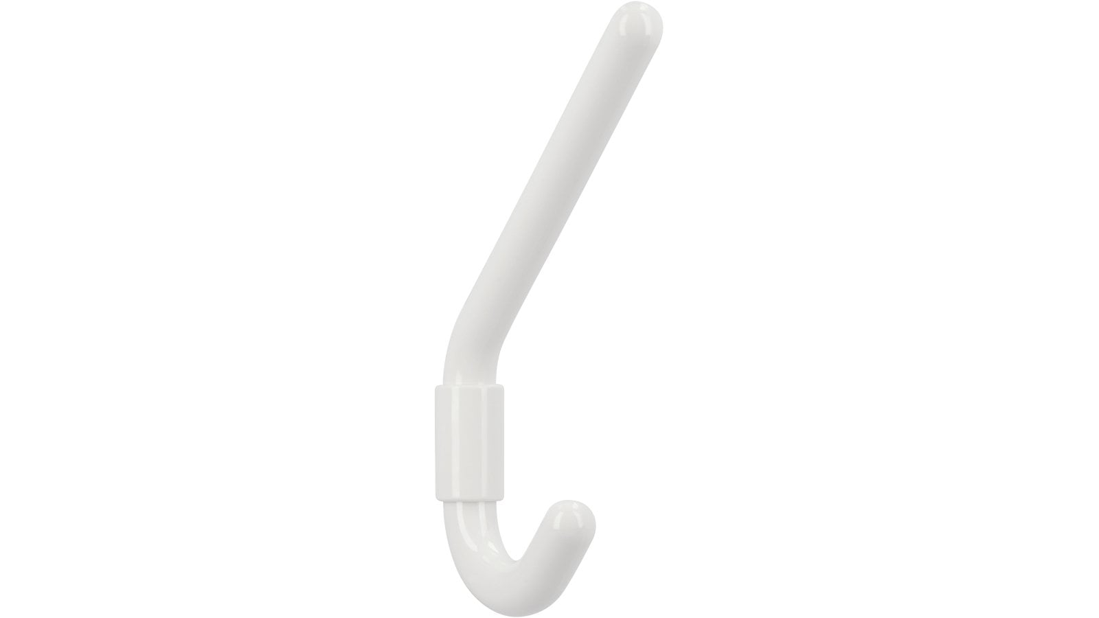 Haken Wolfsburg Kunststoff weiß - 160 mm lang  vor weißem Hintergrund
