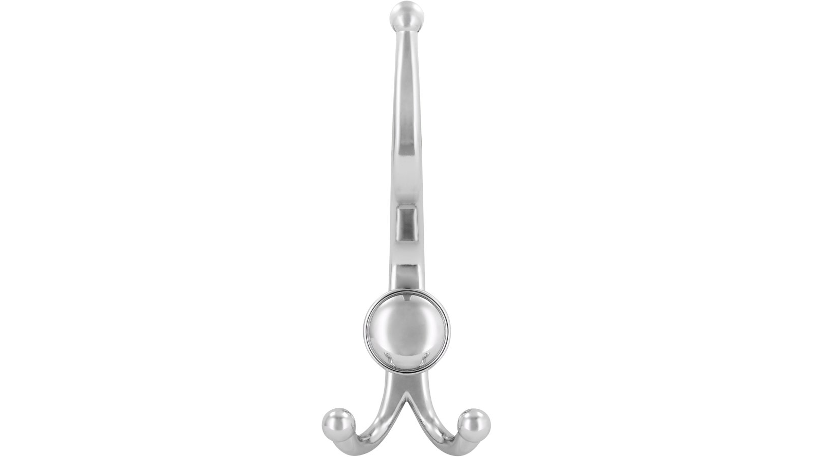 Haken Zirndorf Druckguss chrom glänzend - 189 mm lang  vor weißem Hintergrund