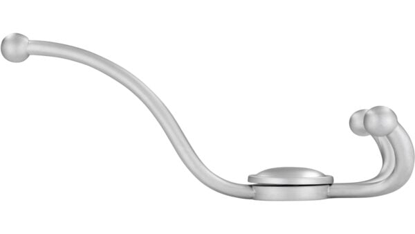 Haken Zirndorf Druckguss chrom matt - 189 mm lang  vor weißem Hintergrund