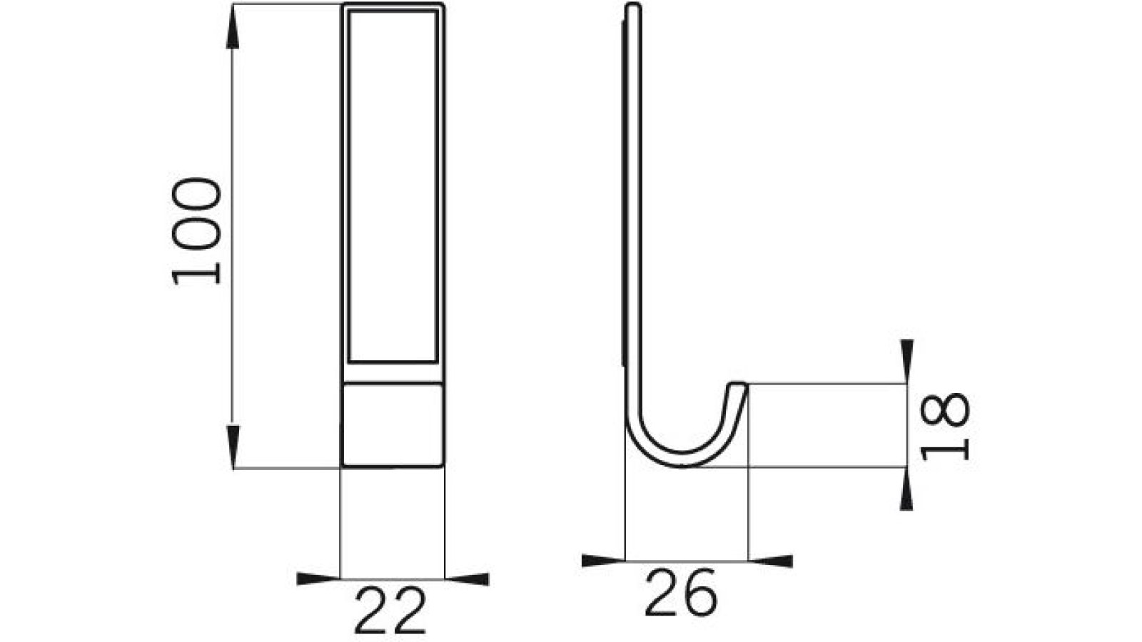 Haken sk Bad-Sassendorf Kunststoff - babyblau, Kunststoff bedruckt - schaf mit steinchen - 100 mm lang  vor weißem Hintergrund