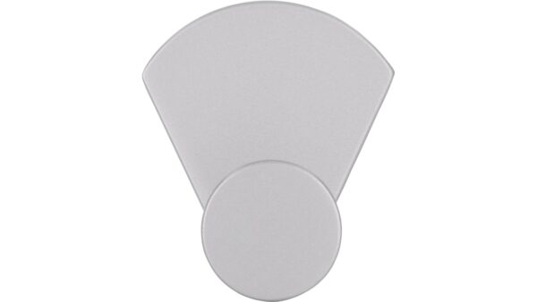 Haken sk Leutenbach Druckguss alufarbig pulverbeschichtet - 50 mm lang  vor weißem Hintergrund