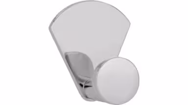 Haken sk Leutenbach Druckguss chrom glänzend - 50 mm lang vor weißem Hintergrund