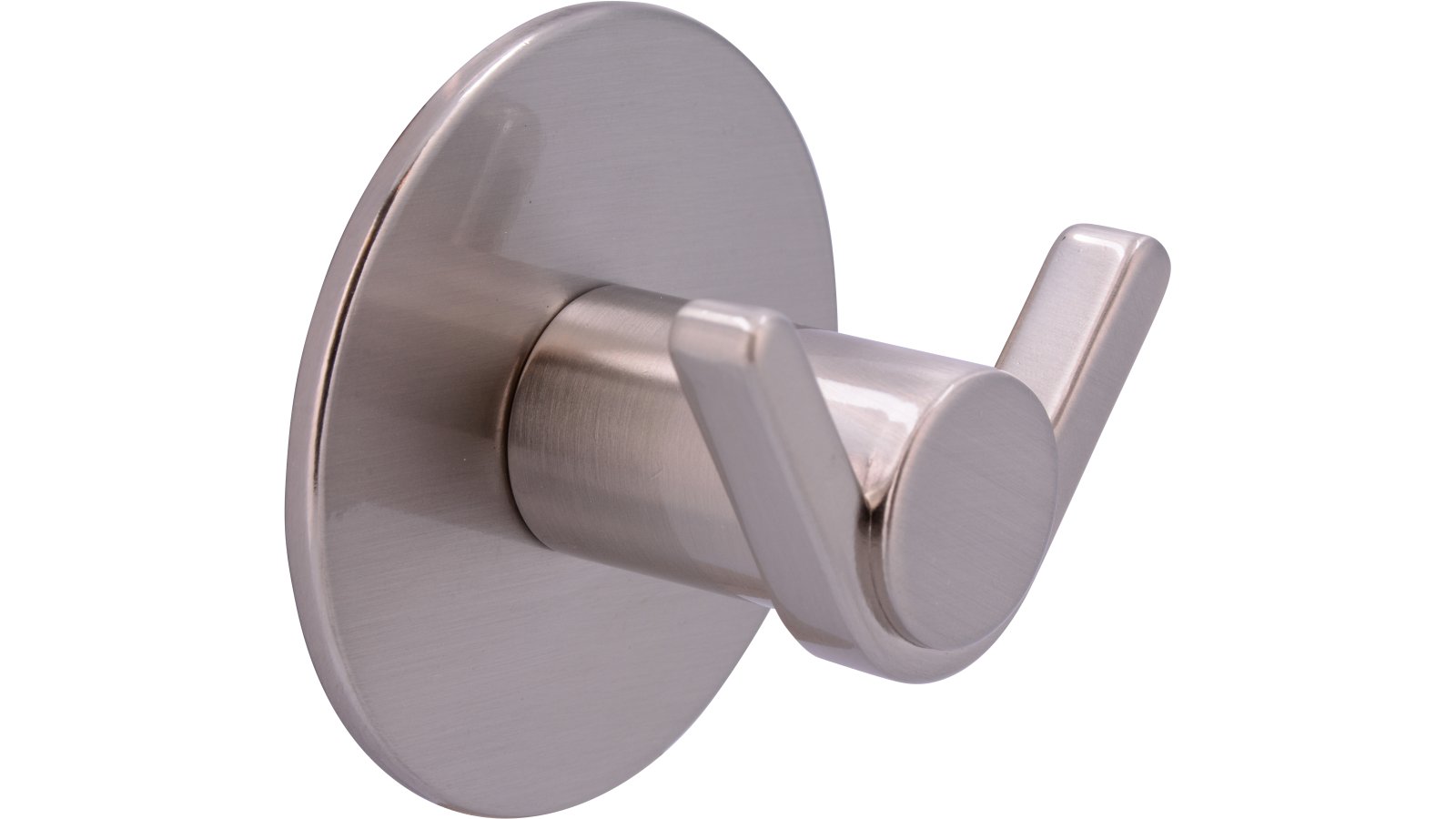 Haken sk Nideggen Druckguss vernickelt feingeschliffen - 60 mm lang  vor weißem Hintergrund