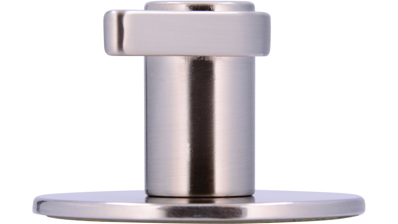 Haken sk Nideggen Druckguss vernickelt feingeschliffen - 60 mm lang  vor weißem Hintergrund