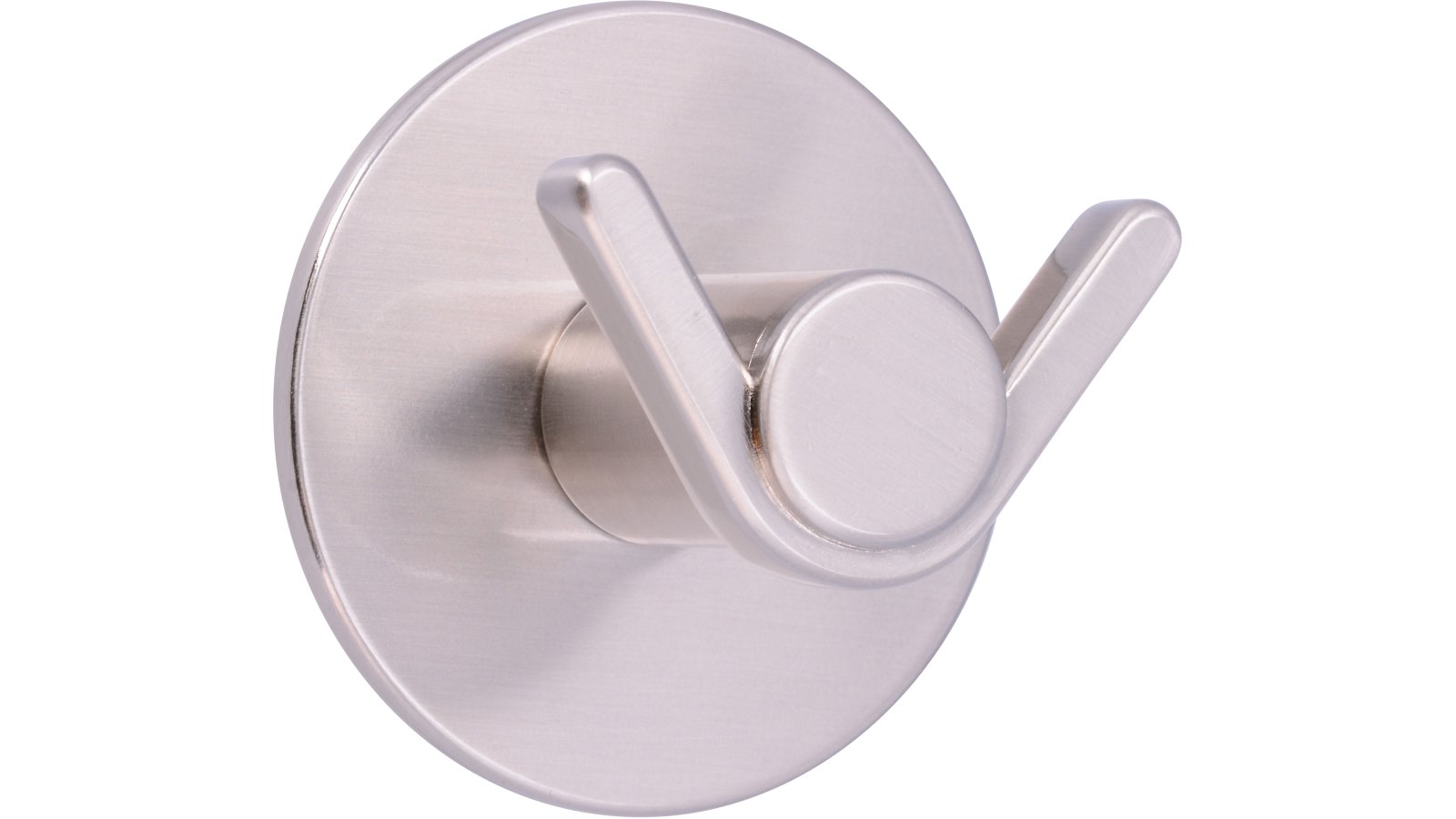 Haken sk Nideggen Druckguss vernickelt feingeschliffen - 60 mm lang  vor weißem Hintergrund