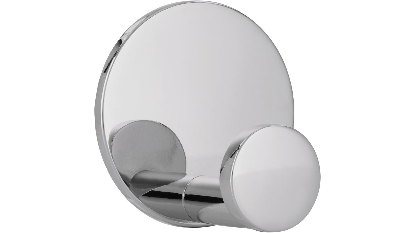 Haken sk Nohfelden Druckguss chrom glänzend - 50 mm lang  vor weißem Hintergrund