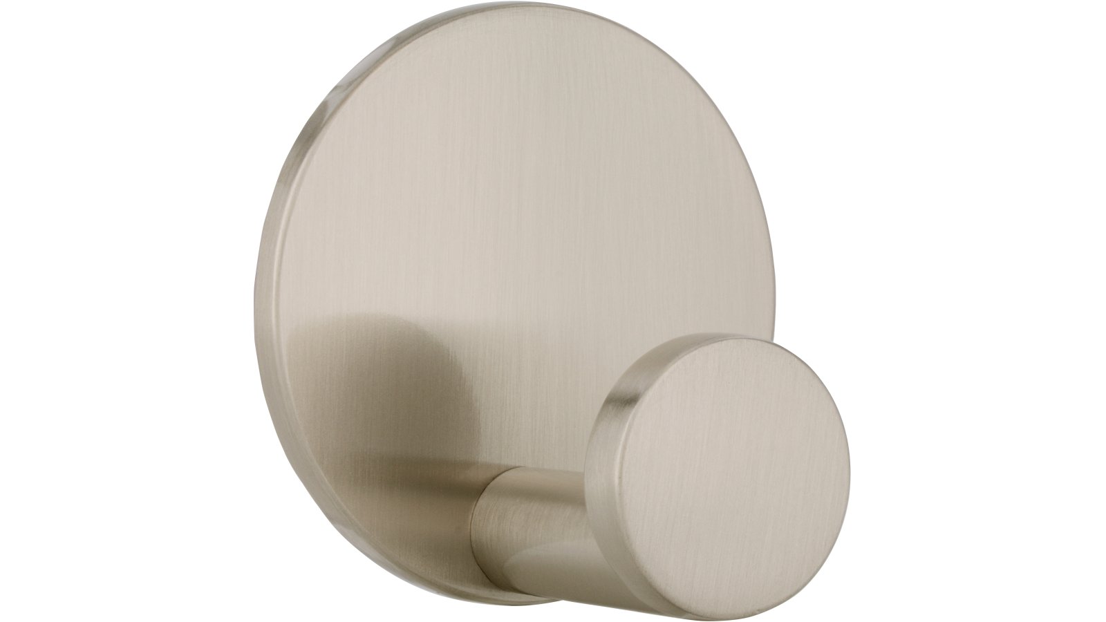 Kleiderhaken-selbstklebend-Nohfelden-nickel-Zinkdruckguss-laenge-50-781244 Haken sk Nohfelden Druckguss vernickelt feingeschliffen - 50 mm lang vor weißem Hintergrund