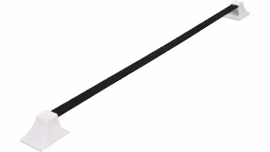 Krawattenhalter Tornesch Kunststoff - Stahl schwarz weiß - 394 mm lang  vor weißem Hintergrund