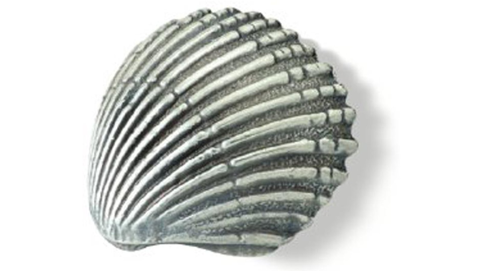 Griff Achim Druckguss zinnfarbig - 42 mm lang  vor weißem Hintergrund