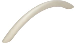 Griff Ahlen Stahl matt vernickelt - 153 mm lang  vor weißem Hintergrund