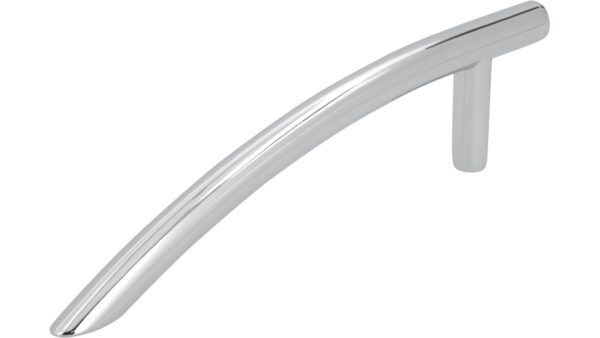 Griff Albstadt Druckguss chrom glänzend - 126 mm lang  vor weißem Hintergrund