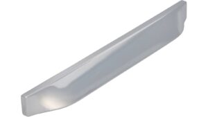 Griff Alsbach Druckguss chrom glänzend - 190 mm lang vor weißem Hintergrund