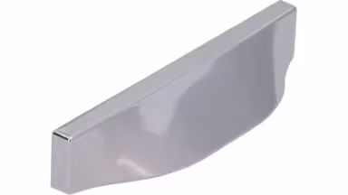 Griff Alsbach Druckguss chrom glänzend - 94 mm lang vor weißem Hintergrund