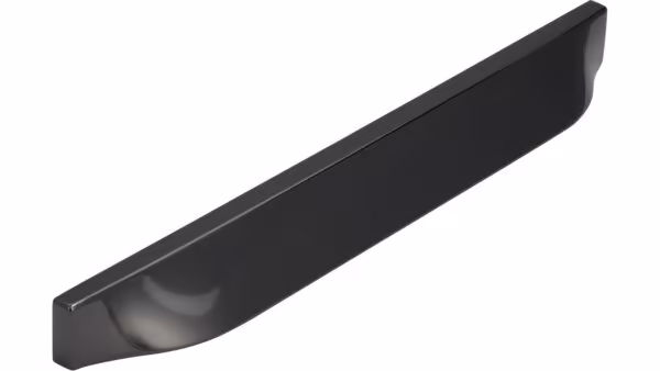 Griff Alsbach Druckguss Schwarz chrom - 190 mm lang  vor weißem Hintergrund