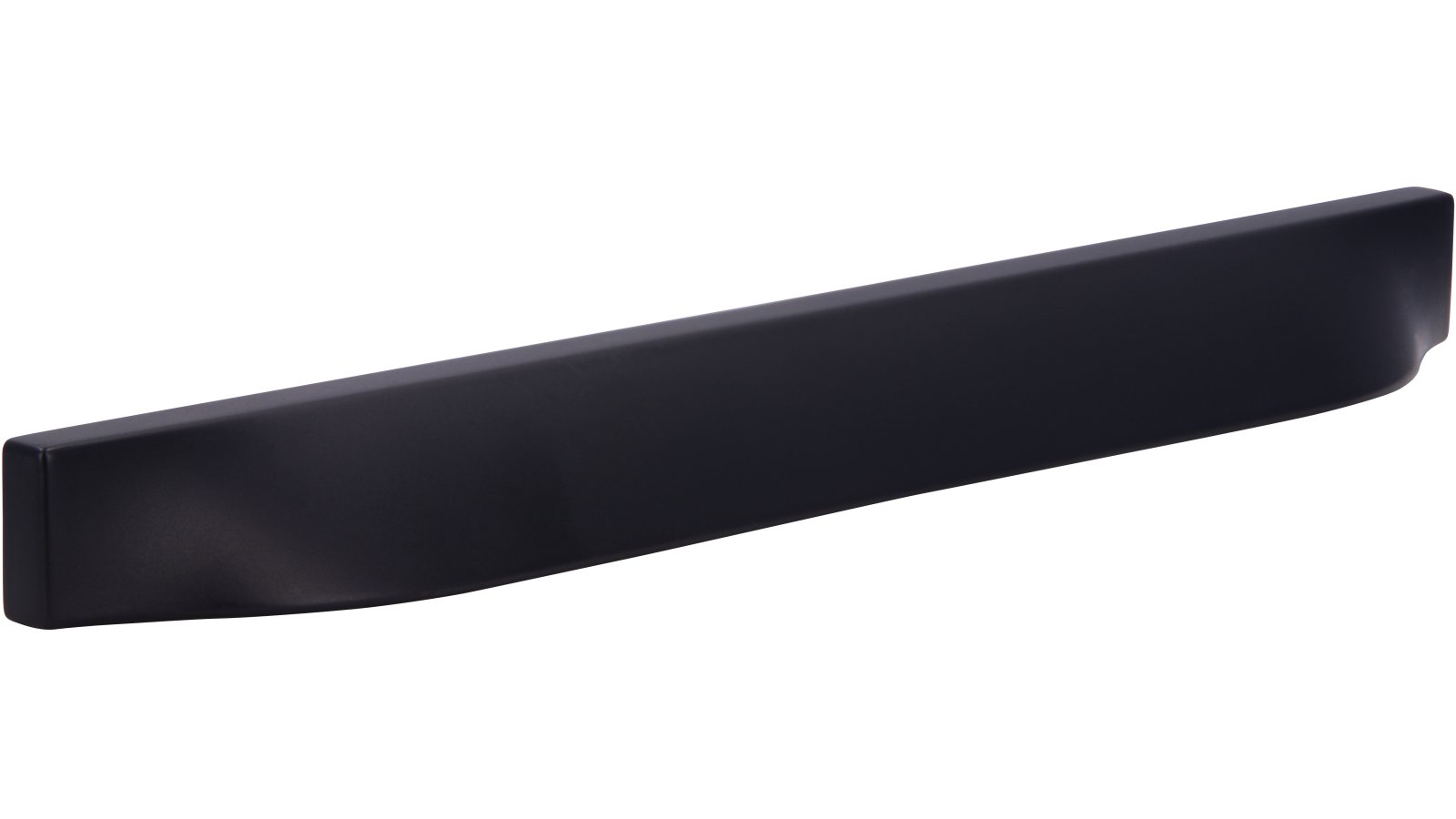 Griff Alsbach Druckguss schwarz matt pulverbeschichtet - 190 mm lang  vor weißem Hintergrund