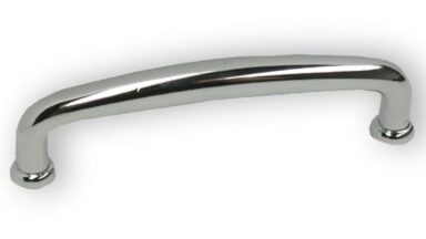 Griff Annaberg-Buchholz Druckguss chrom glänzend - 108 mm lang  vor weißem Hintergrund