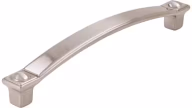Griff Bad-Friedrichshall Druckguss vernickelt feingeschliffen - 142 mm lang vor weißem Hintergrund