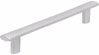 Griff Bad-Honnef Druckguss chrom matt - 162 mm lang vor weißem Hintergrund