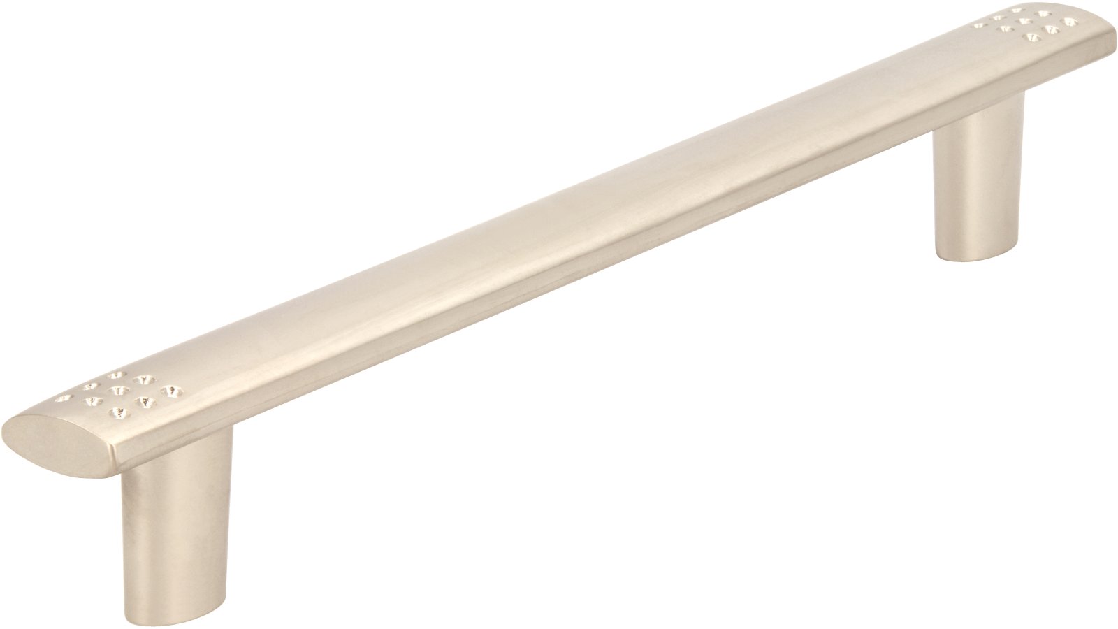 Griff Bad-Honnef Druckguss matt vernickelt - 162 mm lang  vor weißem Hintergrund