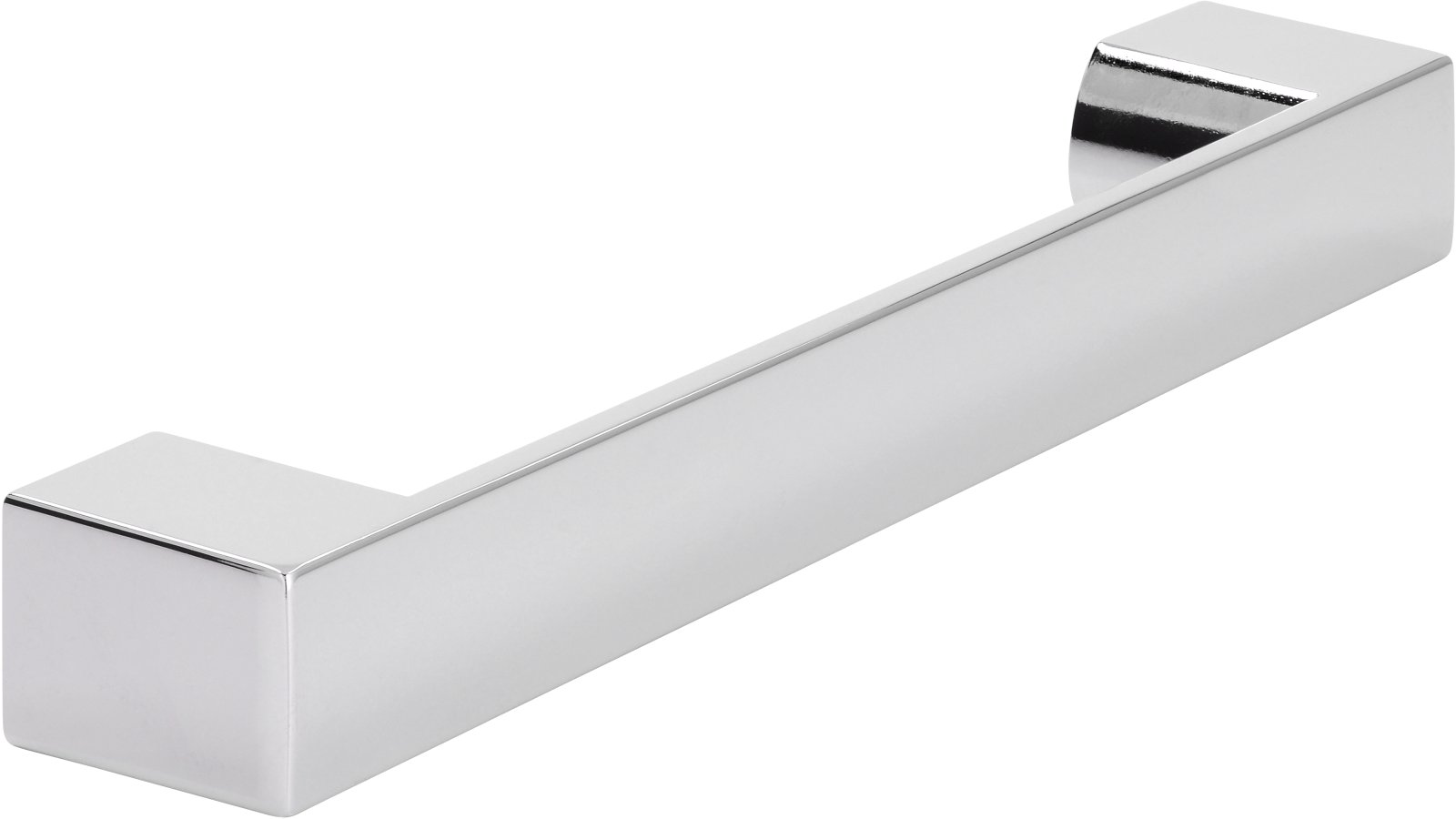 Griff Bad-Krozingen Druckguss chrom glänzend - 161 mm lang  vor weißem Hintergrund