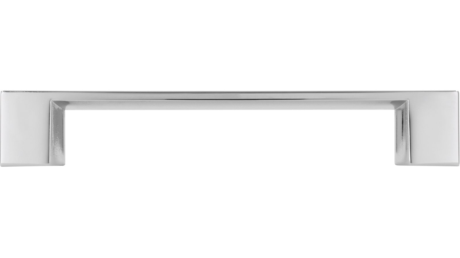 Griff Bad-Krozingen Druckguss chrom glänzend - 161 mm lang  vor weißem Hintergrund