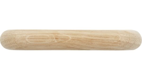 Griff Bad-Lauterberg Holz eiche roh - 112 mm lang  vor weißem Hintergrund