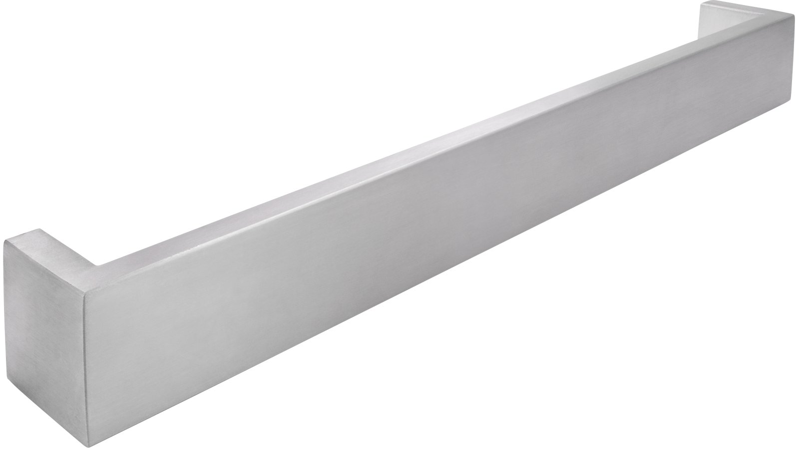 Griff Bad-Münstereifel Edelstahl fein geschliffen - 490 mm lang  vor weißem Hintergrund