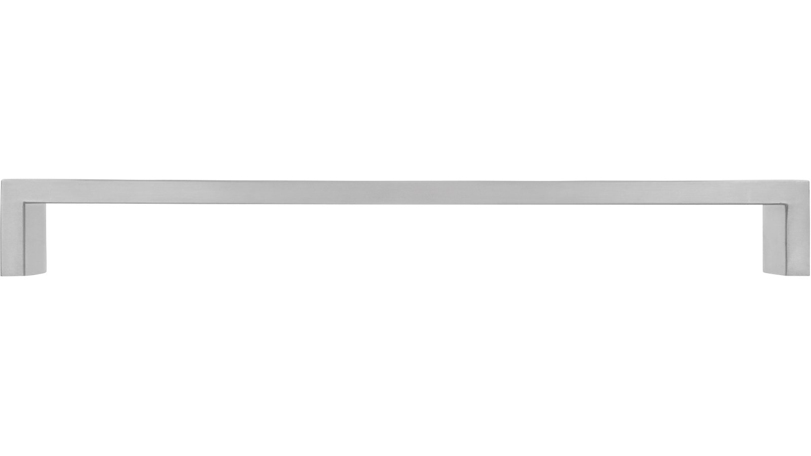 Griff Bad-Münstereifel Edelstahl fein geschliffen - 490 mm lang  vor weißem Hintergrund