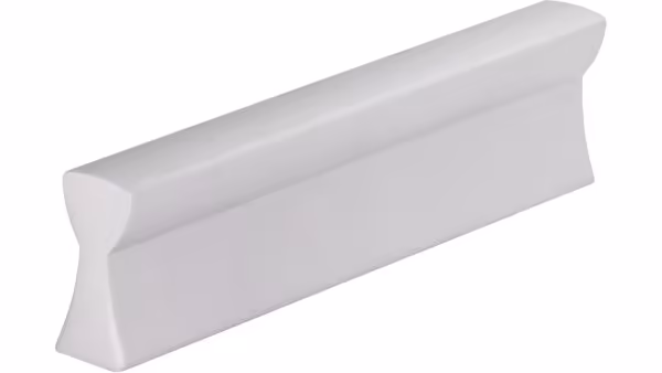 Griff Bad-Segeberg Aluminium silber natur matt - 84 mm lang  vor weißem Hintergrund