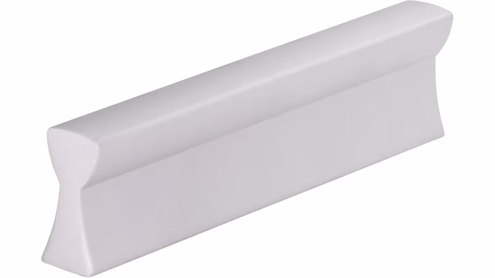Griff Bad-Segeberg Aluminium silber natur matt - 84 mm lang vor weißem Hintergrund