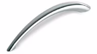 Griff Bayreth Druckguss chrom glänzend - 151 mm lang  vor weißem Hintergrund