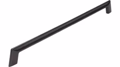 Griff Beelitz Druckguss Schwarz chrom - 350 mm lang  vor weißem Hintergrund