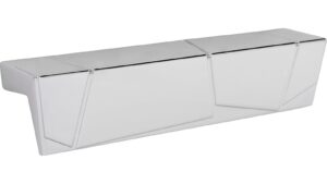 Moebelgriff-Bergen-chrom-Zinkdruckguss-laenge-157-721878-seitlich Griff Bergen Druckguss chrom glänzend - 157 mm lang vor weißem Hintergrund