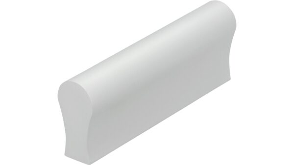 Griff Berlin Aluminium silber natur matt - 64 mm lang vor weißem Hintergrund