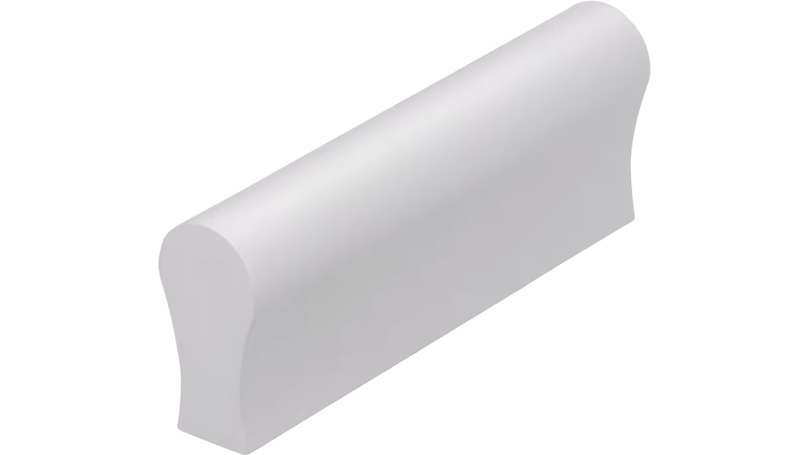 Griff Berlin Aluminium silber natur matt - 64 mm lang vor weißem Hintergrund