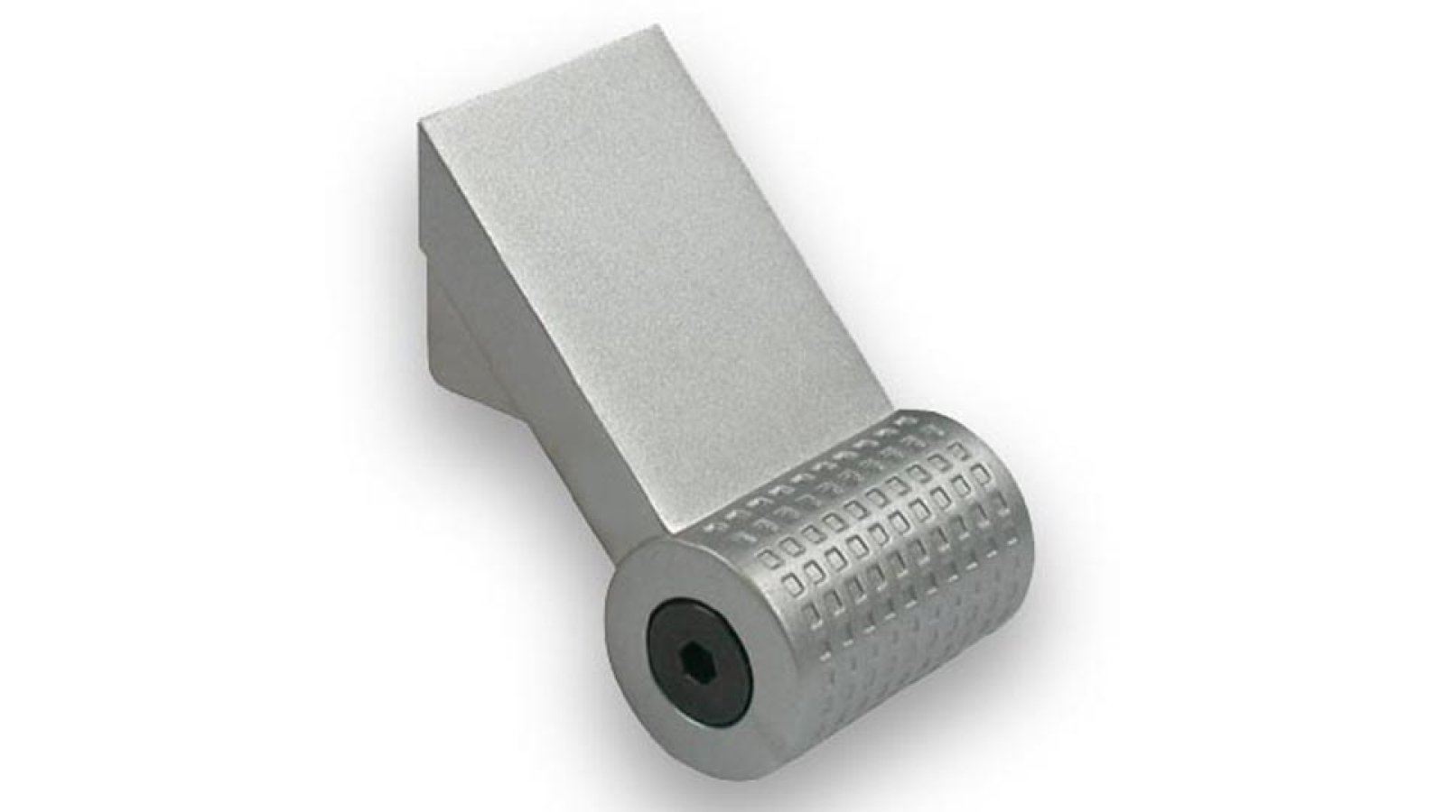 Griff Bexbach Druckguss alufarbig pulverbeschichtet - 30 mm lang  vor weißem Hintergrund