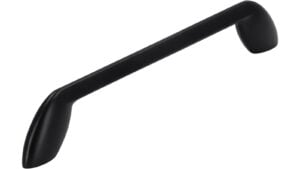 Griff Birkenau Druckguss schwarz matt pulverbeschichtet - 192 mm lang  vor weißem Hintergrund