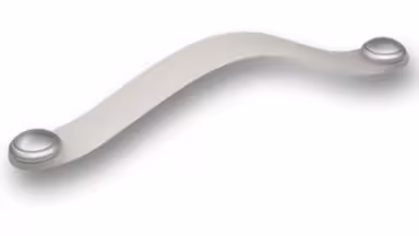 Griff Bitburg Softmaterial/Kunststoff weiß chrom matt - 230 mm lang vor weißem Hintergrund