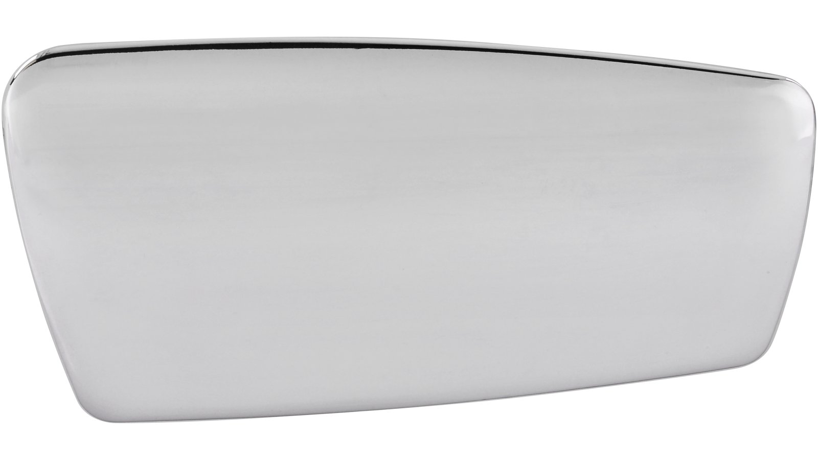 Griff Bitterfeld Druckguss chrom glänzend - 65 mm lang  vor weißem Hintergrund