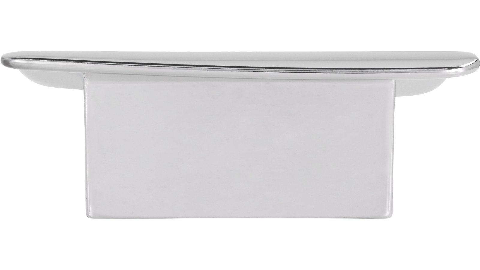 Griff Bitterfeld Druckguss chrom glänzend - 65 mm lang  vor weißem Hintergrund