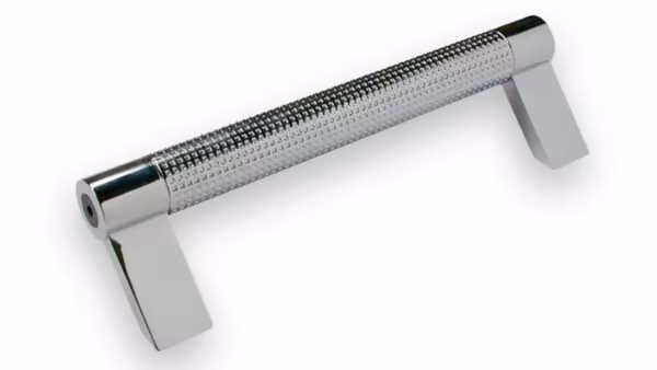 Griff Bönen Druckguss chrom glänzend - 182 mm lang vor weißem Hintergrund
