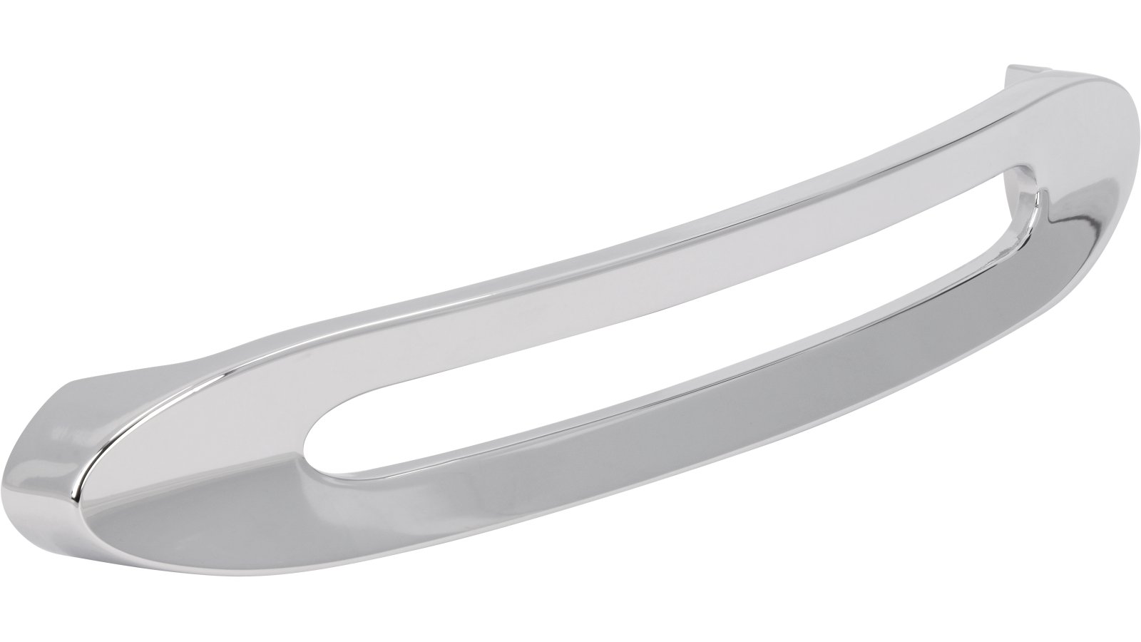 Griff Boizenburg Druckguss chrom glänzend - 180 mm lang  vor weißem Hintergrund