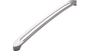 Griff Boizenburg Druckguss chrom glänzend - 340 mm lang  vor weißem Hintergrund