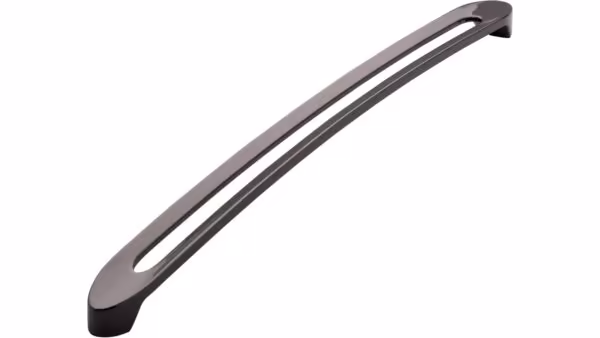Griff Boizenburg Druckguss Schwarz chrom - 340 mm lang vor weißem Hintergrund