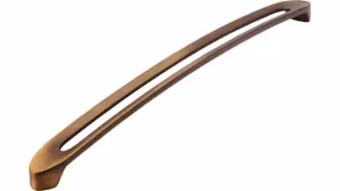 Griff Boizenburg Druckguss messing schwarz gebürstet - 340 mm lang vor weißem Hintergrund