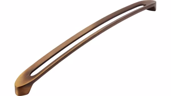 Griff Boizenburg Druckguss messing schwarz gebürstet - 340 mm lang  vor weißem Hintergrund